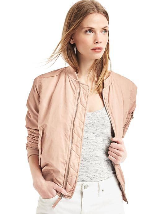 Gap Women Bomber Jacket - Pink