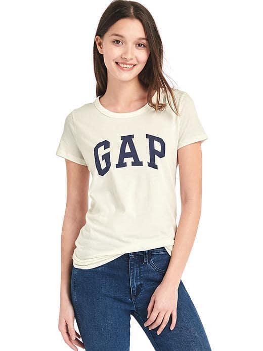 Gap Women Logo Crewneck Tee - Snow Cap