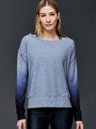 Gap Women Gaptfit Breathe Print Sweatshirt - Comet Blue
