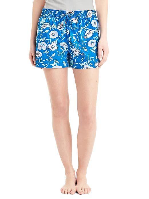 Gap Women Poplin Print Sleep Shorts - Poppy Blooms