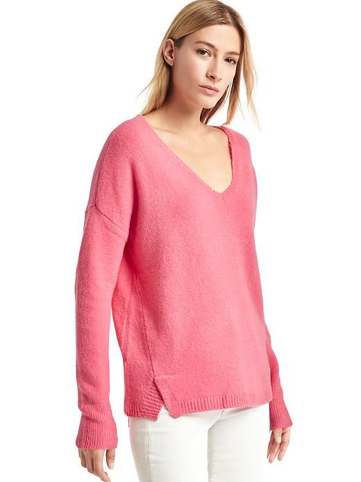 Gap Women V Neck Cozy Sweater - Sugar Coral