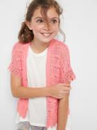 Gap Crochet Lace Cardigan - Coral Frost