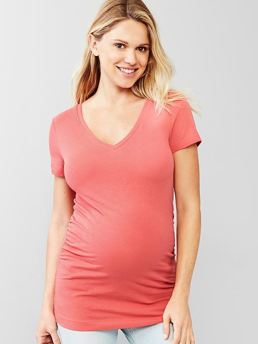 Gap Pure Body Short Sleeve V Neck T - Autumn Rose