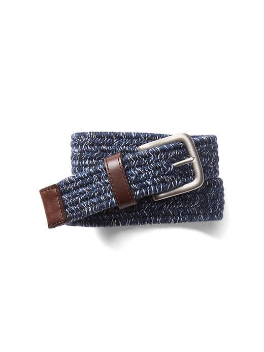 Gap Men Textured Stretch Belt - Navy
