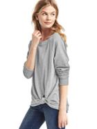 Gap Women Cozy Knot Sweatshirt - Heather Grey