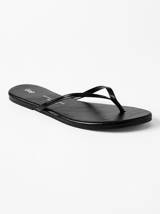 Gap Leather Flip Flops - True Black