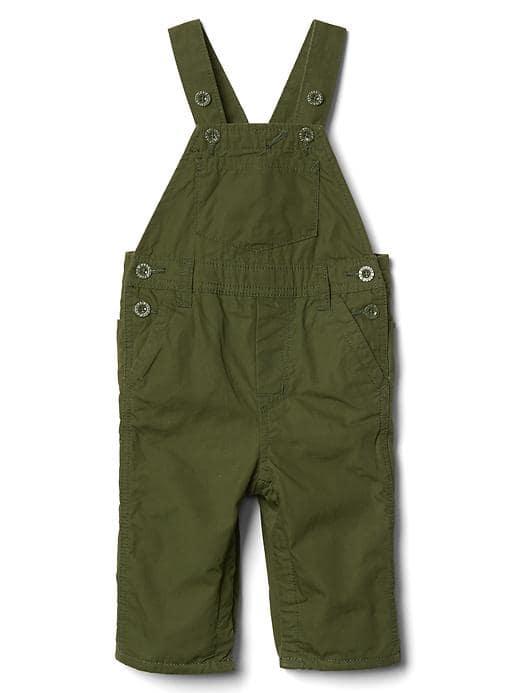 Gap Jersey Lined Overalls - Algae