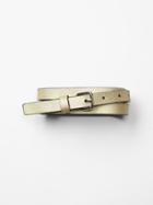 Gap Women Metallic Leather Belt - Gold