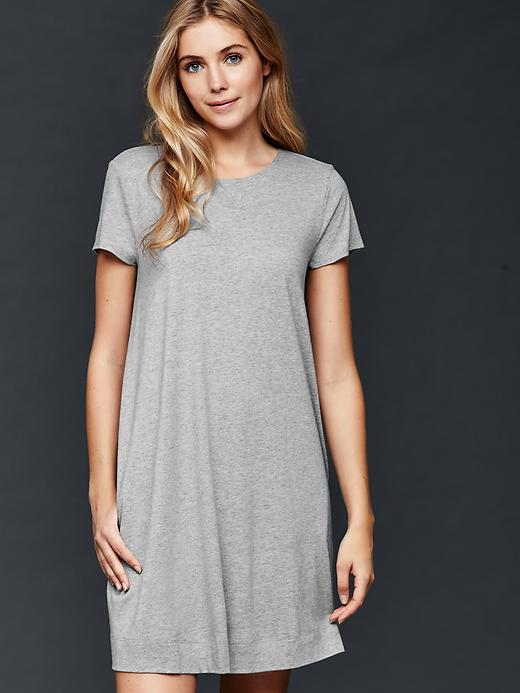 Gap Women A Line Tee Dress - Heather Grey