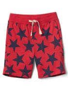 Gap Print Pull On Shorts - Pure Red