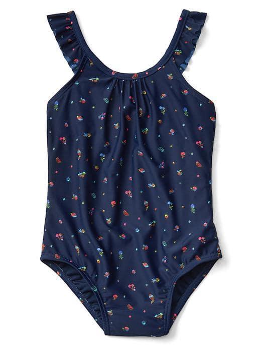 Gap Ruffle Swim One Piece - Fruit Punch