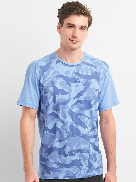 Gap Men Breathe Camo Tee - Blue Camo