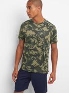 Gap Men Tech Tee - Green Camo