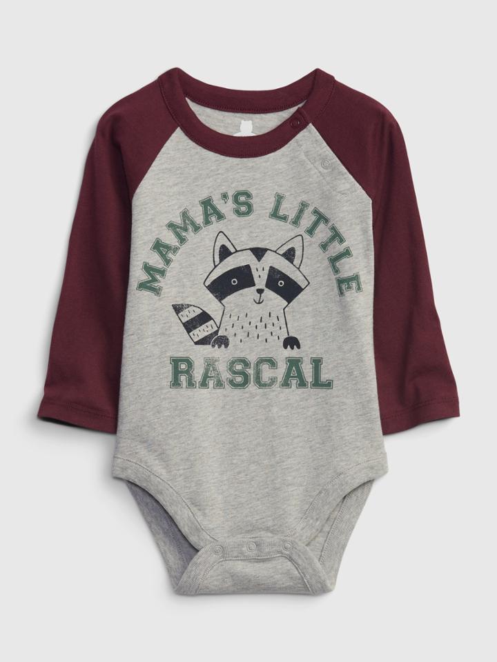 Baby 100% Organic Cotton Mix And Match Raglan Graphic Bodysuit