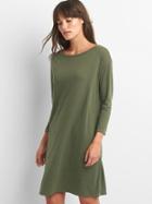 Gap Three Quarter Sleeve T Shirt Dress - Black Moss