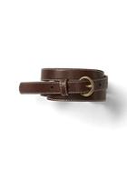 Gap Women Leather Braid Belt - Brown