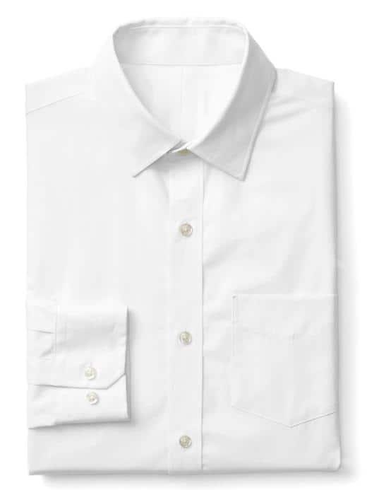 Gap Women Wrinkle Resistant Standard Fit Shirt - Optic White