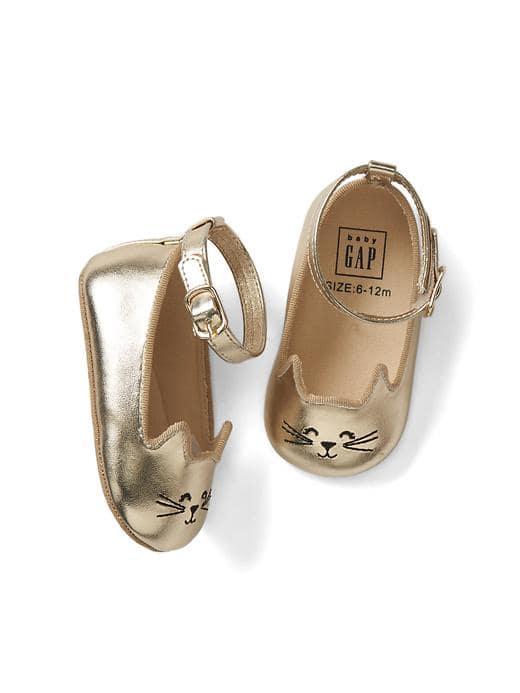 Gap Cat Ballet Flats - Gold Metalic