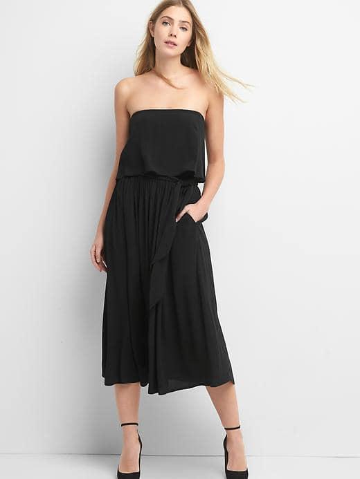 Gap Women Tie Belt Strapless Dress - True Black