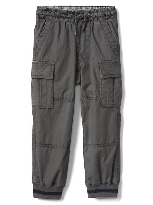 Gap Jersey Lined Cargo Joggers - Blue Slate