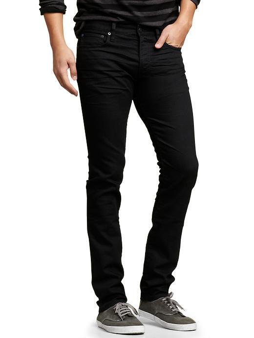Gap 1969 Super Skinny Fit Jeans Black Wash - Black