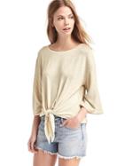 Gap Women Softspun Knit Tie Tee - Anchorage Cream