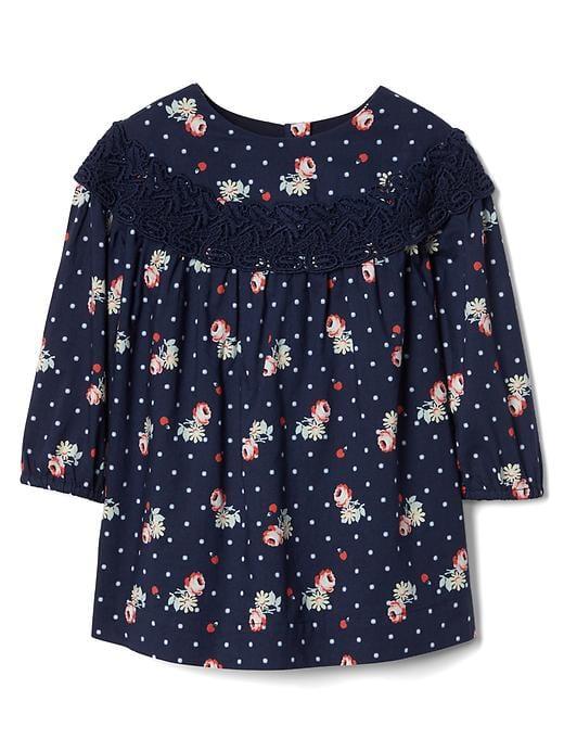 Gap Floral Lace Dress - Elysian Blue