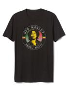 Gap Men Bob Marley Graphic Crewneck Tee - Moonless Night