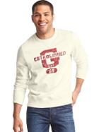 Gap Men Vintage Athletic Logo Crew Sweatshirt - Chalk