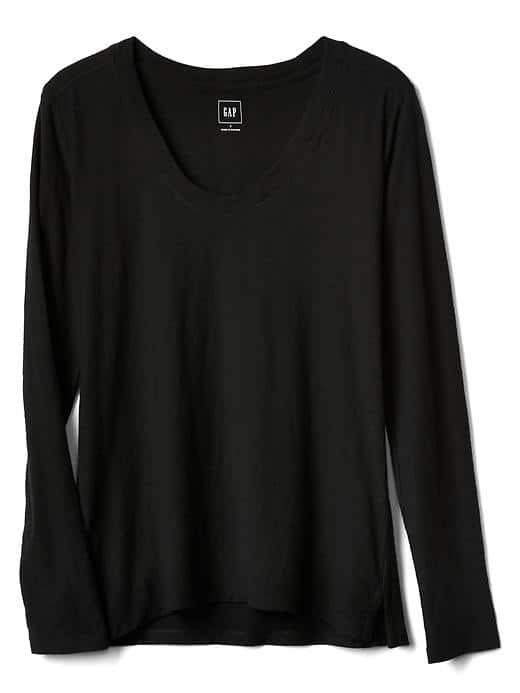 Gap Women Scoopneck Tee - True Black