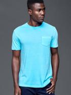 Gap Men Vintage Wash T Shirt - Turquoise
