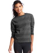 Gap Women Elements Fleece Spacedye Sweatshirt - Black Space Dye