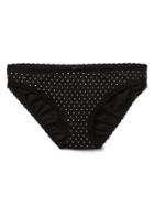 Gap Women Lace Trim Low Rise Bikini - Dot Black