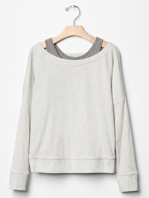 Gap Space Dye Double Layer Tee - Space Dye Grey Marl
