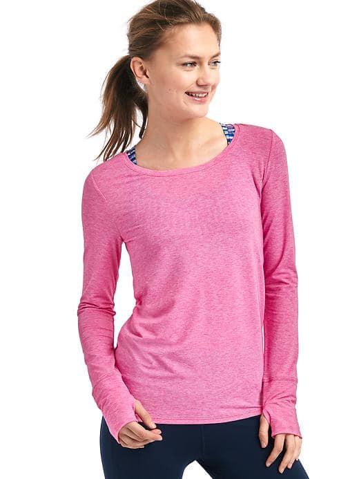 Gap Women Gapfit Breathe Tie Back Tee - Happy Pink