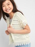 Gap Crochet Lace Cardigan - White