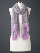 Gap Women Mix Pattern Scarf - Lavender