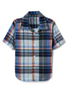 Gap Plaid Short Sleeve Pocket Shirt - Pacific Mist