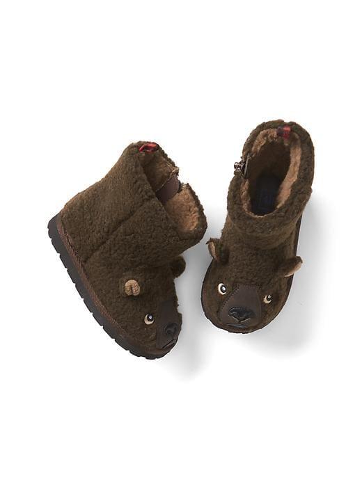 Gap Cozy Bear Booties - Brown