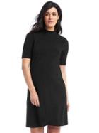 Gap Women Rib Knit Mockneck Dress - True Black