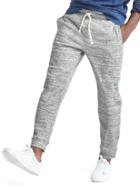 Gap Men Supersoft Double Knit Joggers - Space Dye Grey Marl