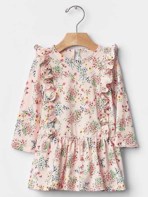 Gap Floral Ruffle Dress - Pink Cameo