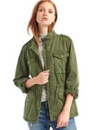 Gap Women Classic Utility Jacket - Army Green