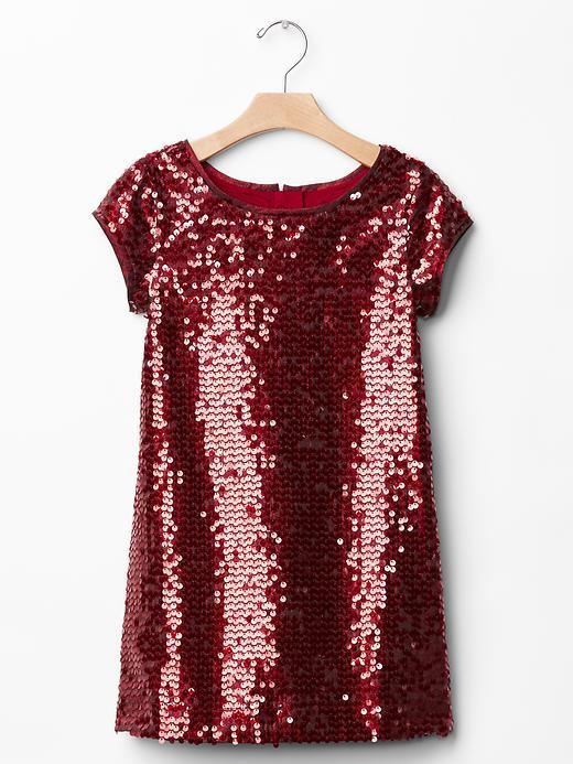 Gap Sequin Shift Dress - Russian Red
