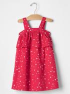 Gap Starry Ruffle Tank Dress - Red