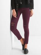 Gap High Rise Ankle Jeggings - Rich Wine