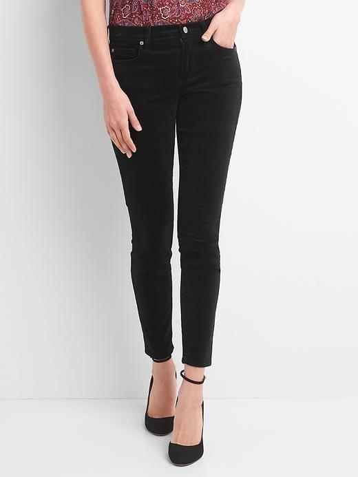 Gap Women Mid Rise True Skinny Cords - Black