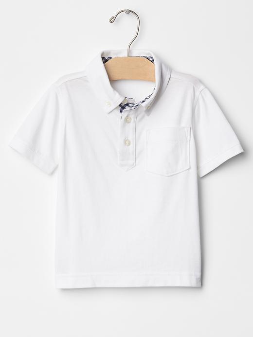 Gap Button Down Pocket Polo - Off White