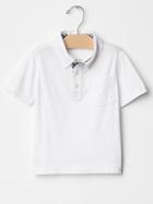 Gap Button Down Pocket Polo - Off White