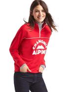 Gap Women Alpine Half Zip Pullover - Red Sunset